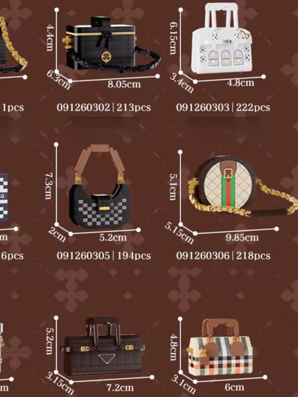 Fashion handbags building blocks in Round - Picture 10 of 10